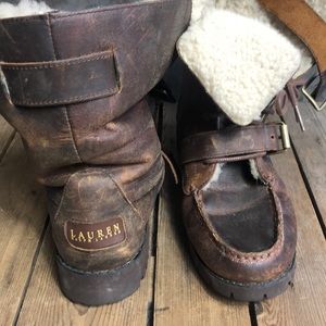 Relished … Lauren By Ralph Lauren Leather & Shearling Boots